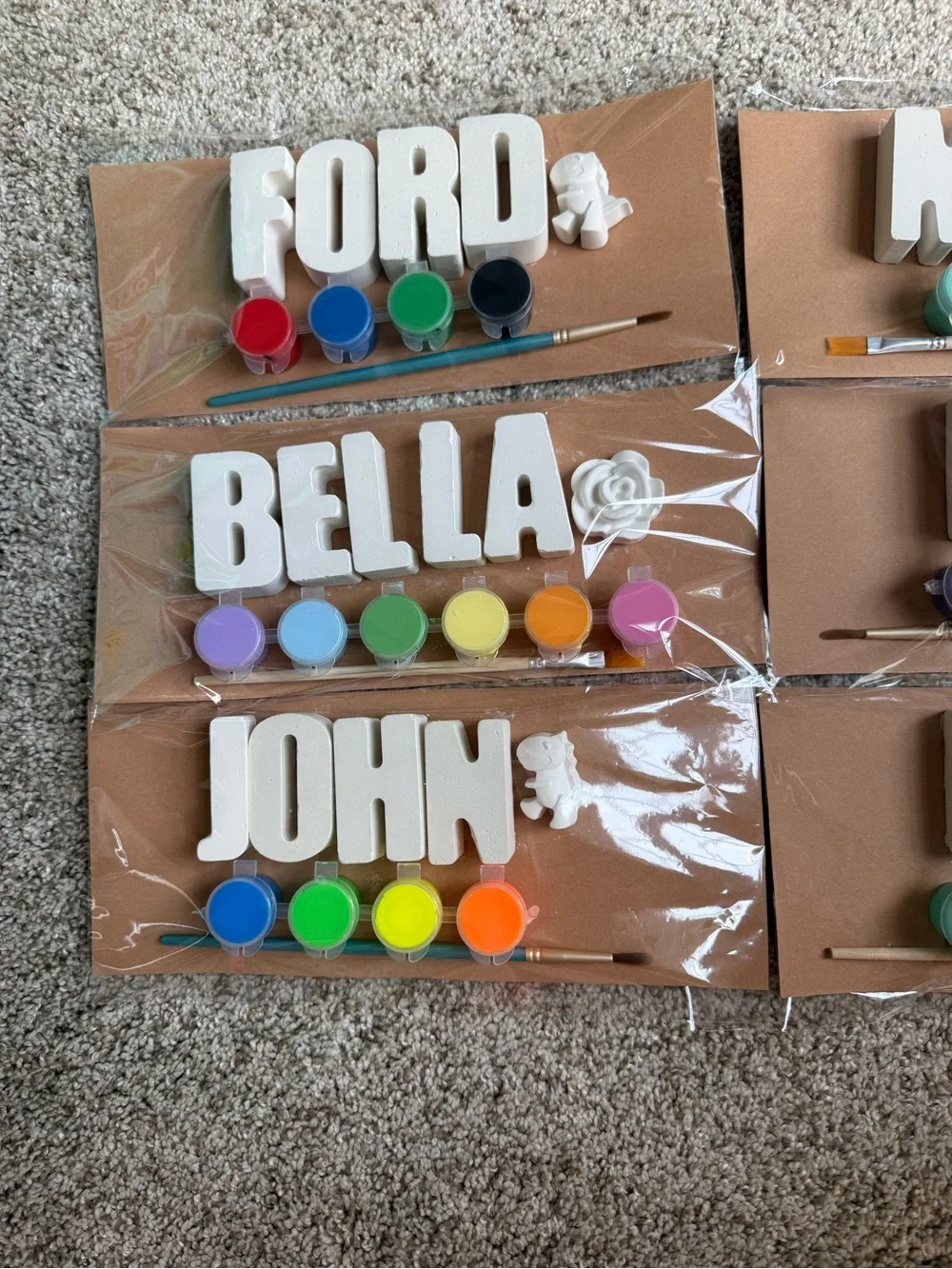 Personalized Plaster Name Paint Kit | Kids Craft Activity, Party Favor, DIY